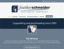 Tablet Screenshot of featherschneider.com